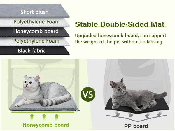 Pecute trapezoidal cat backpack, comfortable travel, well-ventilated, available in black and grey.