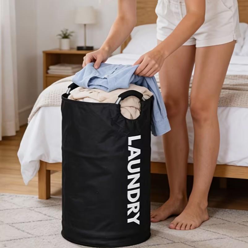 Extra Large Laundry Storage Bag, Durable Foldable Laundry Basket, Toy Organizer, Sturdy Clothes Bin with Cushioned Handle