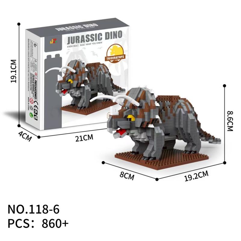 Dominant Dinosaur Building Blocks Small Part DIY Toy, Parent-Child Interaction Gift, Holiday Present, Model_xinghao