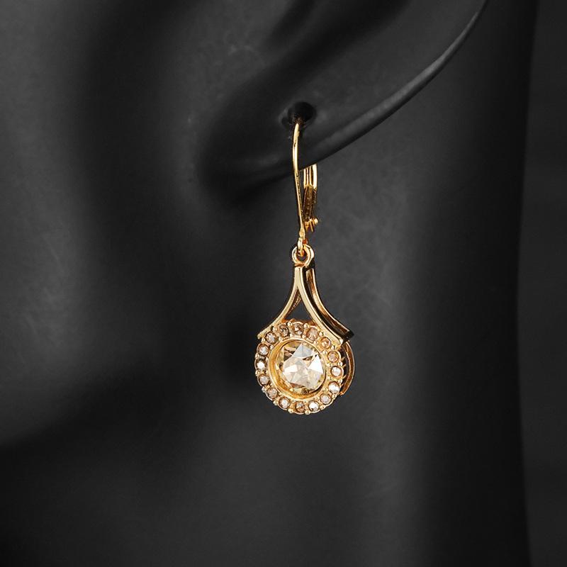 925 Sterling Silver Zircon Earrings Dangling Shiny Earrings Jewelry