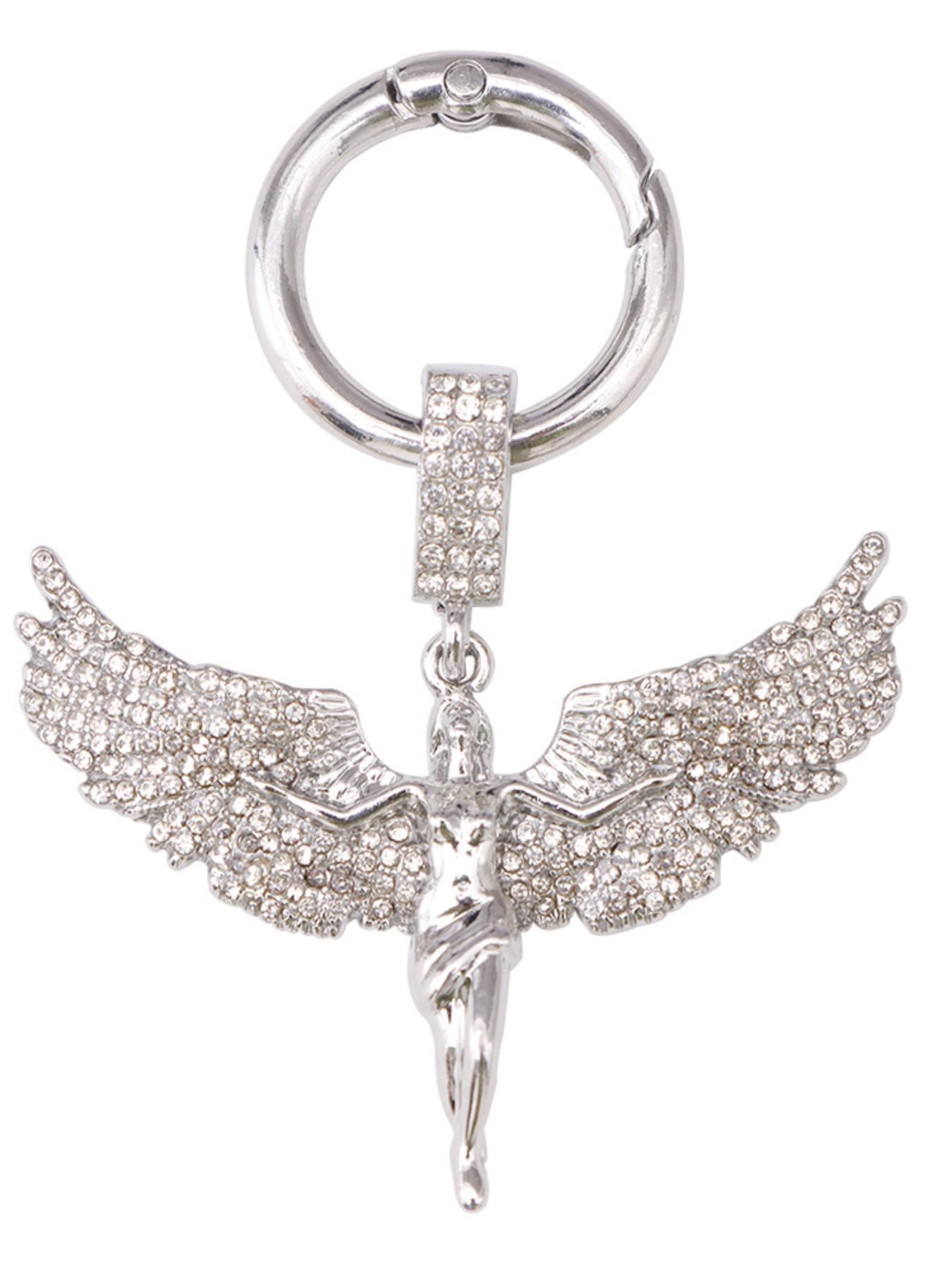 Halloween Angel Scorpion Keychain, Dark Style Metal Accessory, Unisex Fashion Pendant, All Seasons Boho Decor, Versatile Car Key Ring