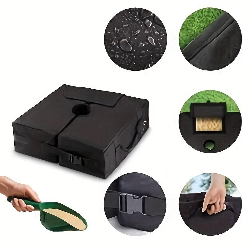 Waterproof Square Umbrella Base Weight Bag, Side Slot Opening Design, Ideal for Outdoor Patio Umbrellas, Durable Sandbag Accessory