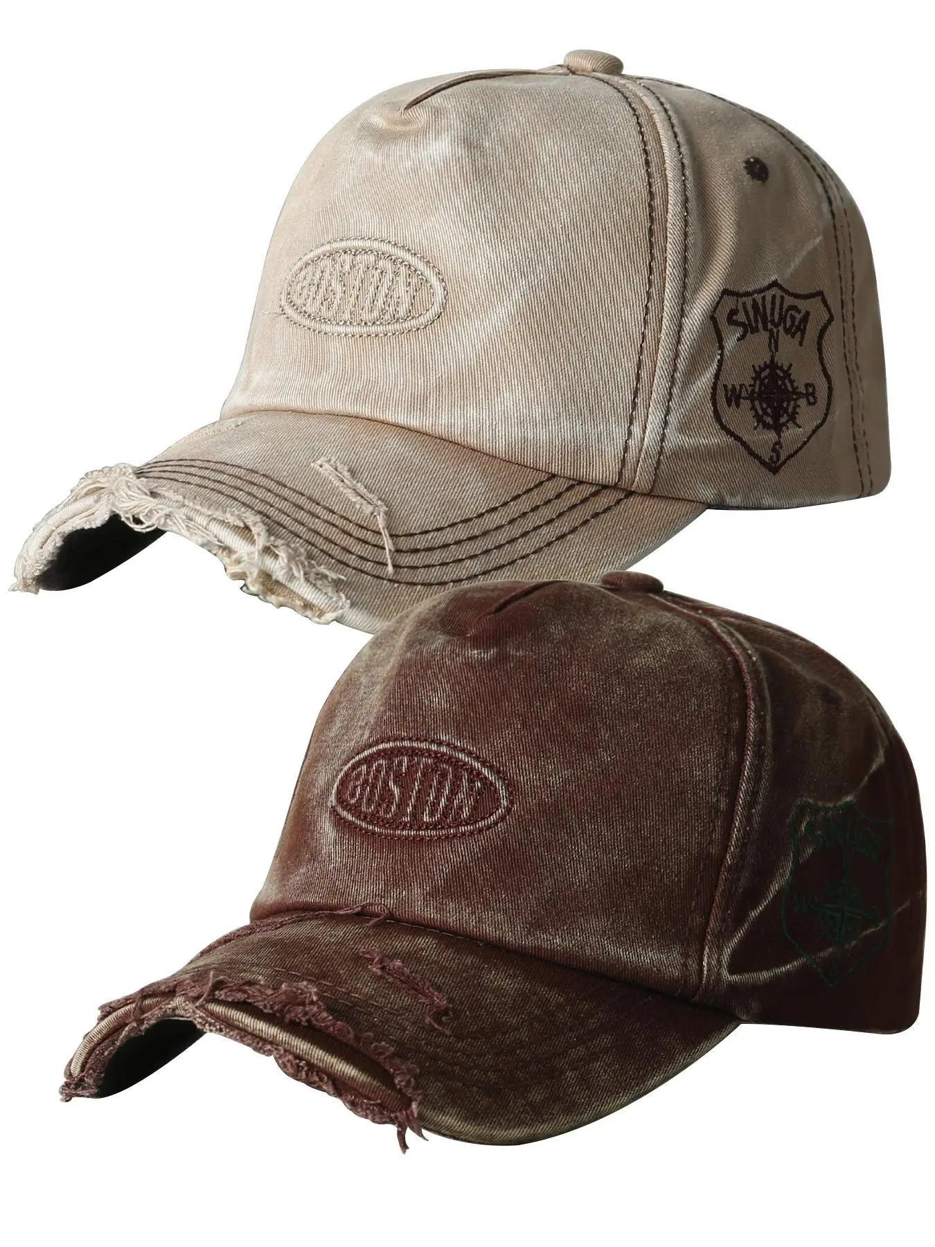 Vintage Baseball Cap, Retro American Style Perforated Frosted Duckbill Cap, Versatile Sun Protection