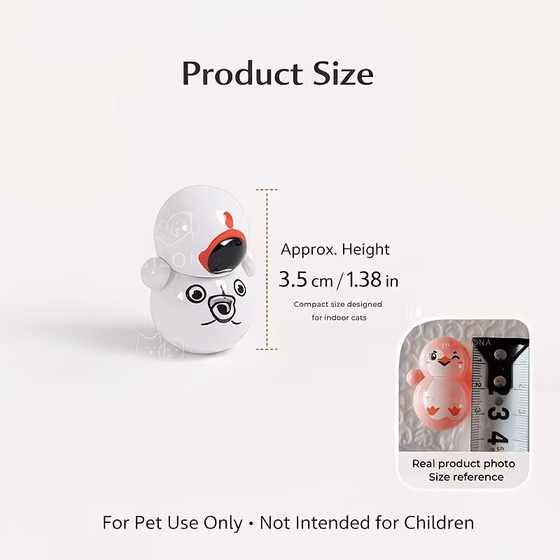 Indoor Cat Rolling Toy Set of 10, Self-Propelled Cat Toys, No Battery Required, Random Styles, Lightweight Plastic Puzzle Toys for Cats