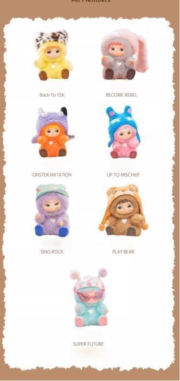 【Holiday Gift】WAKUKU Plush Blind Box Party Series Cute Mystery Toy for Bag/Purse Charm, Desk Decor & Gift! Collectible Keychain, Soft Vinyl Figure, TikTok Viral, Holiday & Holiday Haul Blind dolls toys for girls Blindbags