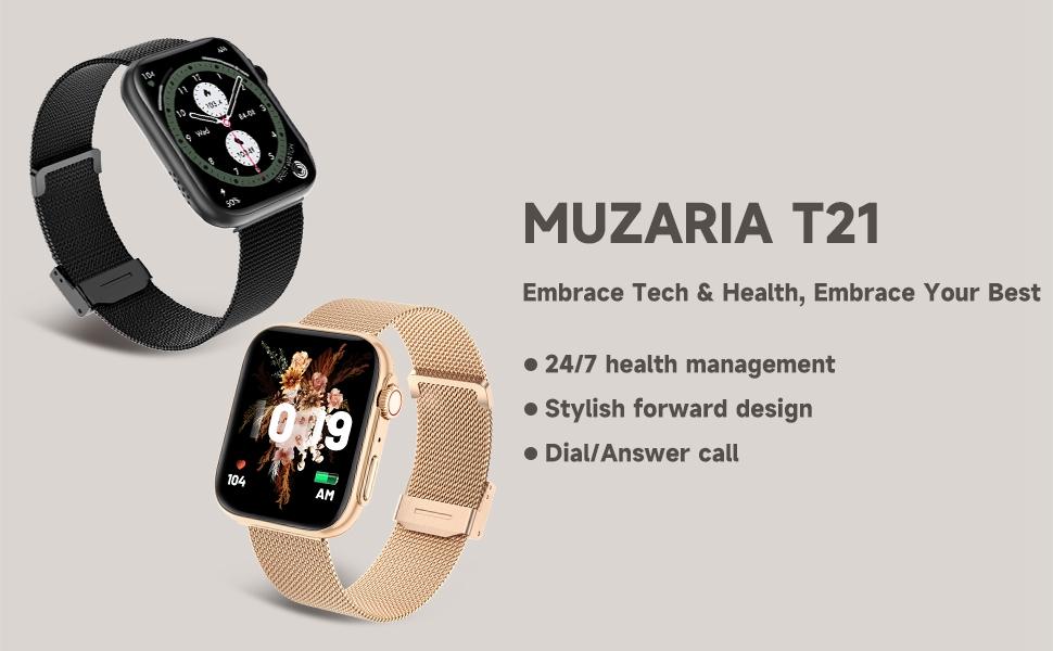 Smartwatch with Call Function, Electronic Watch, 1.91 Inch HD Display, Support 113+ Sports Modes, Heart Rate Monitor, Sleep Tracking, IP68 Waterproof