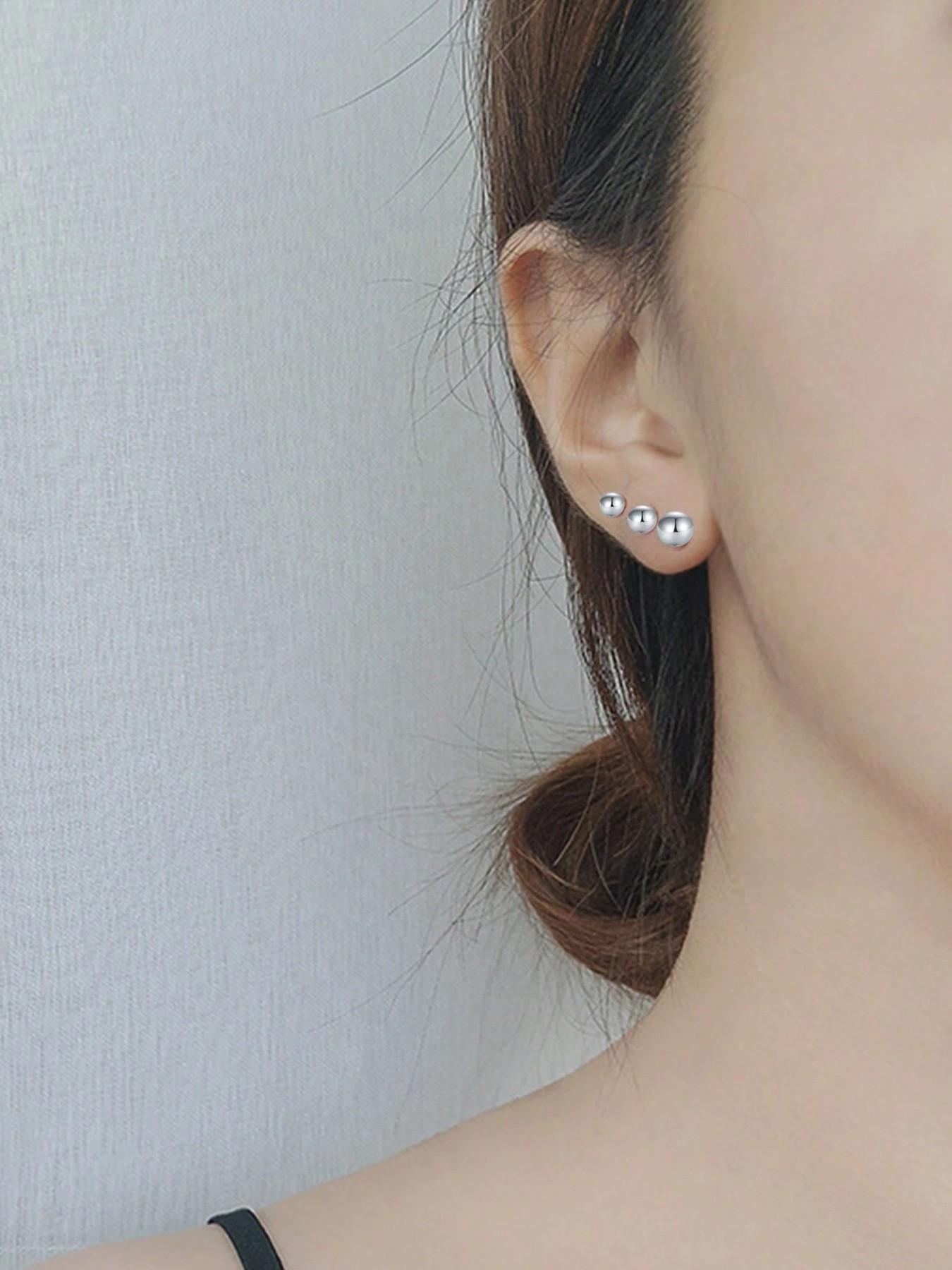 3pcs Threadless Cartilage Earrings, Medusa Piercing Studs, 20gauge Nose Studs, Helix Conch Tragus Jewelry, 2mm 3mm 4mm