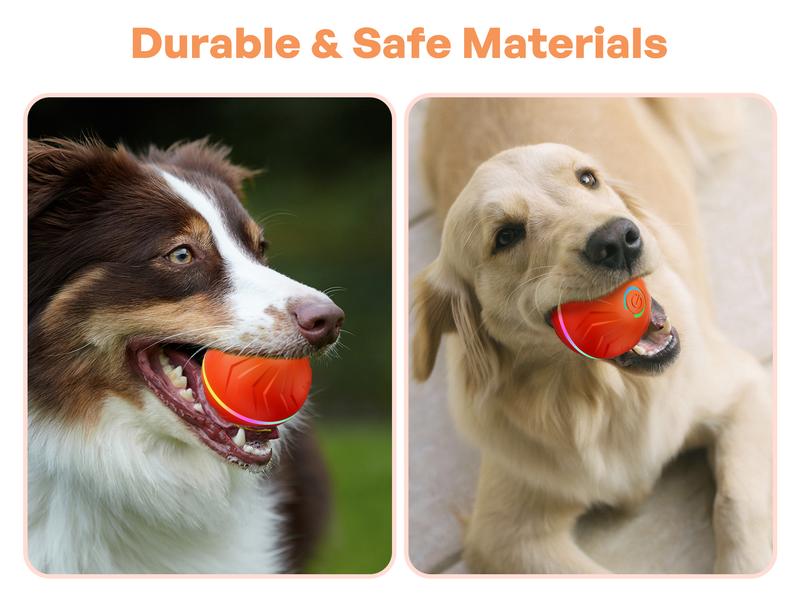 Automatic Interactive Dog Ball - Smart Electric Toy with Random Jumping & Rolling, USB Rechargeable Chew Toy for Small/Medium/Large Dogs - Puppy Entertainment Essential