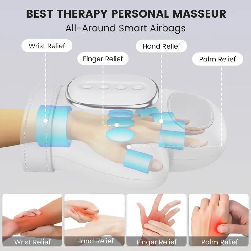 Heat Therapy Hand Massager, Compact, Portable Massagers, Ultimate Relief for Hands, Wrist, Fingers, Arthritis, Carpal Tunnel Syndrome, Ideal Gift for Men and Women