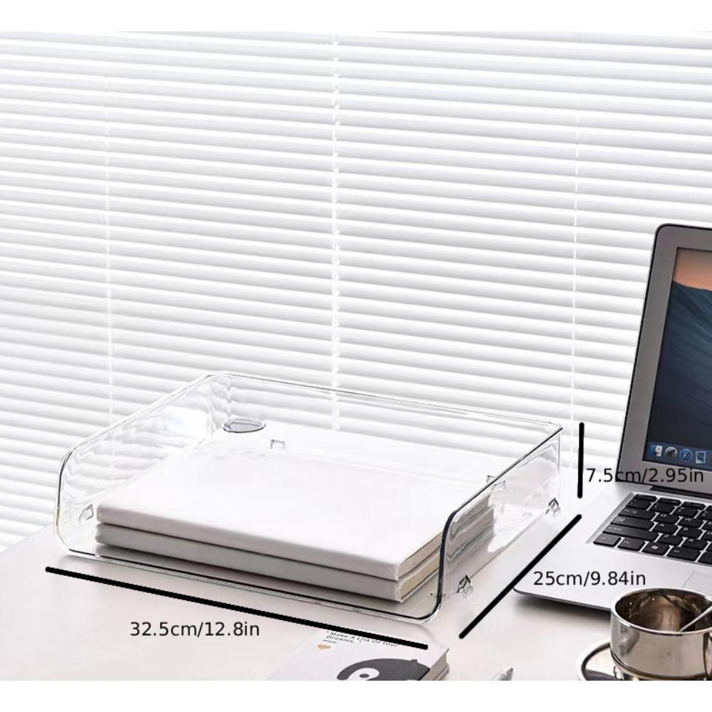 Transparent stackable file organizer - folder desktop organizer, essential for multi-scene file organization in offices and homes
