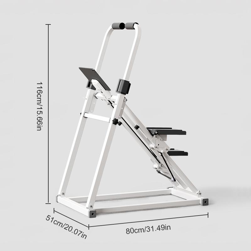 New Vertical Climbing Machine, New Version Home Fitness Stair Stepper, Sliding Machine for Full Body Workout, Compact and Foldable Climbing Machine With Adjustable Stride, Handlebars and Pedals, Suitable as a Home Gift (White)