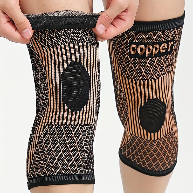 2pcs Compression Copper Knee Braces - Highly Elastic And Breathable Knee Sleeves For Men & Women - Apply Pressure To The Legs During Exercise - Suitable for Skipping Rope, Fitness, Working Out, Weightlifting! - Perfect Gift for A