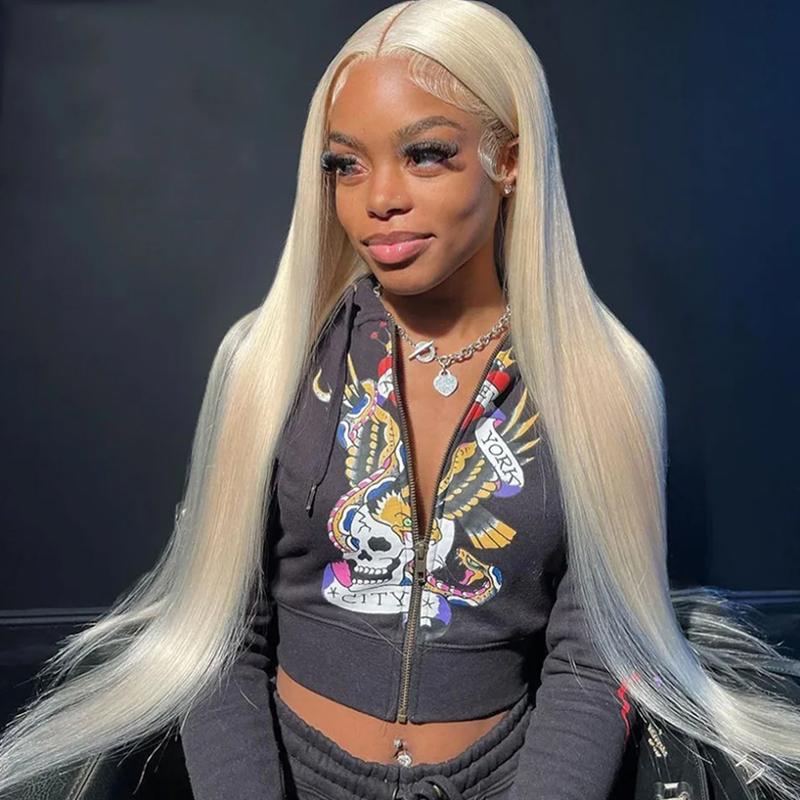 613 Blonde HD 13x6 Lace Frontal Wigs Pre plucked 13x4 Hot Red Straight Blonde Lace Front Human Hair Wigs For Women Can Be Dyed 180% Density