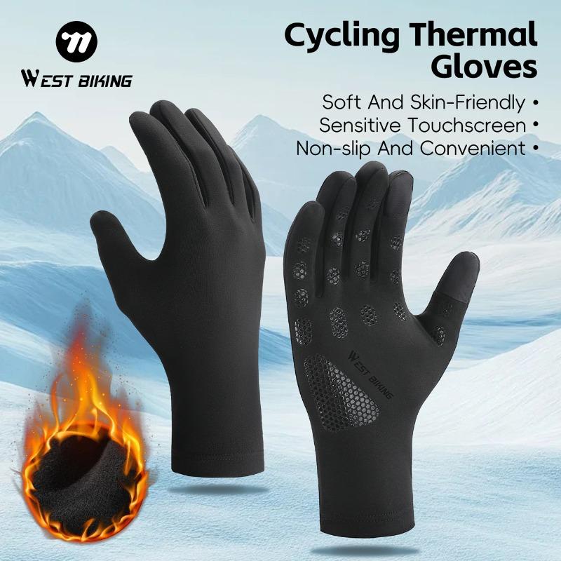 WEST BIKING Winter Gloves.Highly Elastic Soft And Skin Friendly Outdoor Sports Gloves,Touch Screen Windproof Thermal Gloves,Full Finger Anti Slip Design for Ski Scooter Motorcycle Bike Cycling