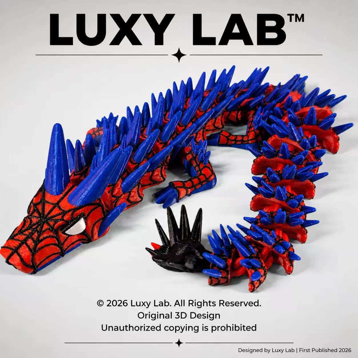 15.75-Inch 3D Printed Venom Dragon Spider-Man Theme Artistic Art Sculpture, Collectible Figure Ornament, Home Decor Statue, Multi-Color Ornament, Unique Wall Decoration, Home Decor Figurine, Decorative Figurines