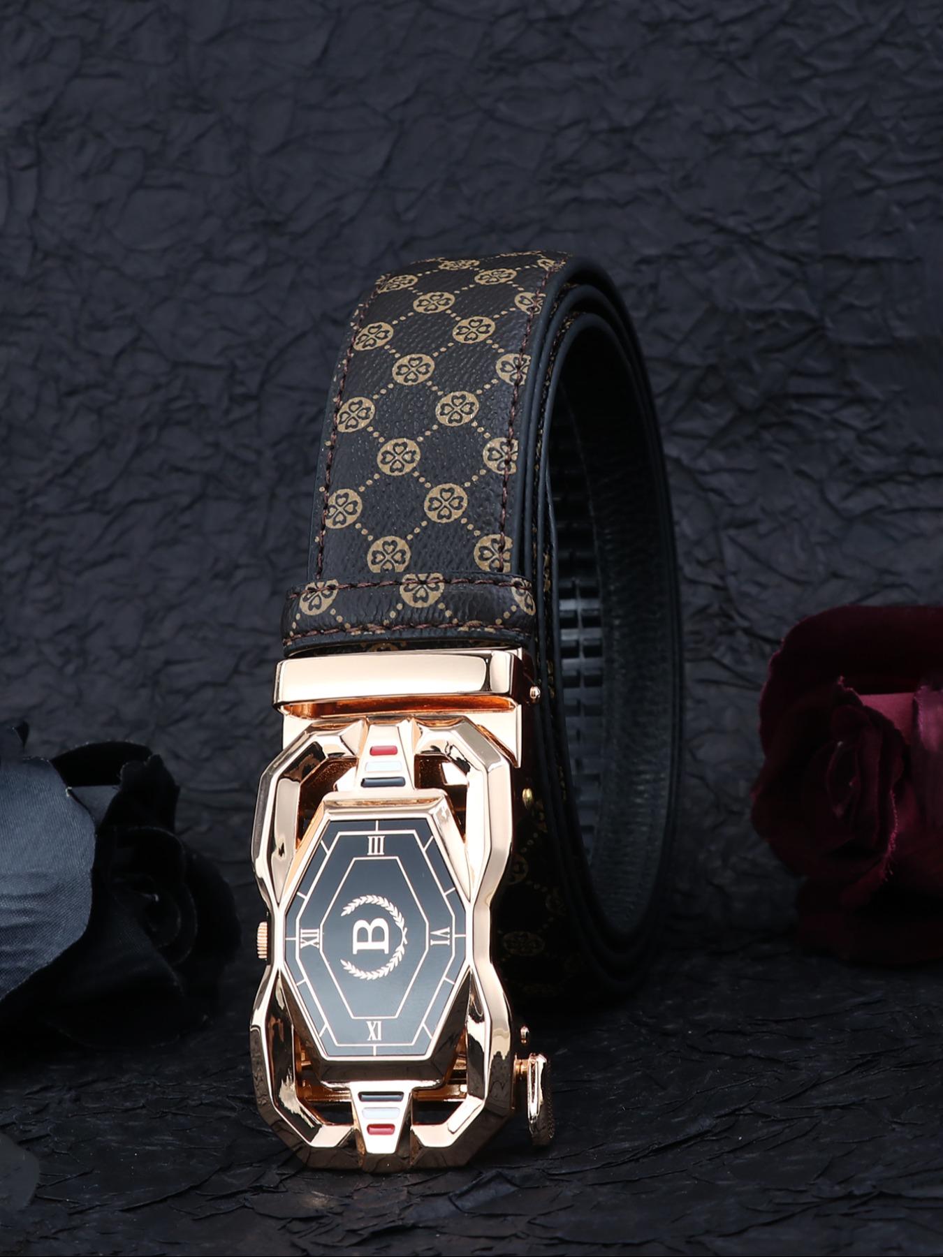 New Trendy Fashion Men's Belt, Casual Business Leather Belt, Versatile Daily Wear Waistband for Suits & Pants, Adjustable Waist Belt, Elegant Belt Buckle