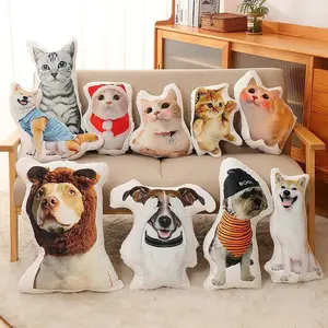 Photo customization DIY cat cushion dog pet pillow animal cat sofa car decoration outdoor Valentine's Day cushion comfortable