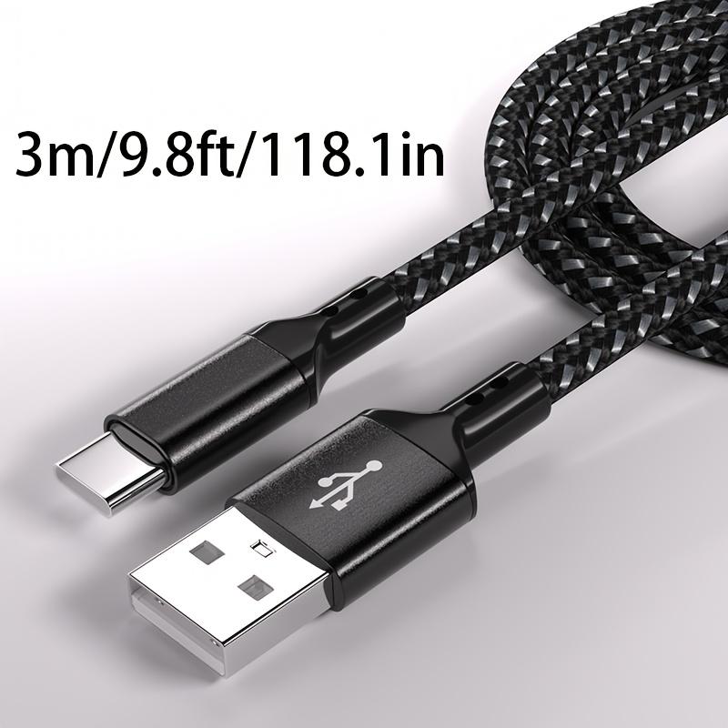 High-Speed Nylon Braided Fast Charging Cable, Smooth Glossy Surface, Multiple Colors & Sizes, Compatible with Samsung, iPhone, Xiaomi, Vivo, Oppo