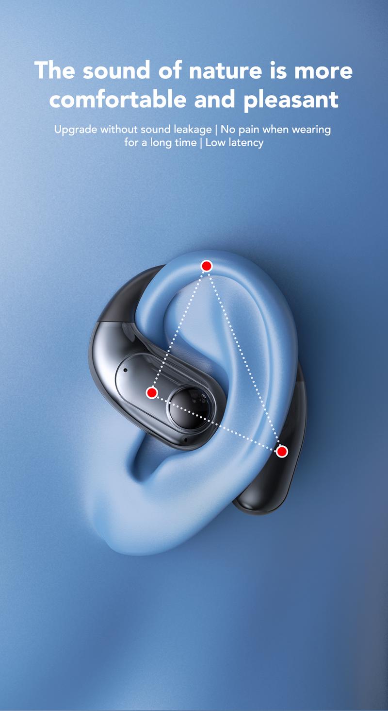 MINISO MS193 OWS wireless earphones LCD display Bluetooth 6.0 earphones, waterproof and sweatproof HIFI sound quality, charging box, ENC earbuds smart earphones with APP