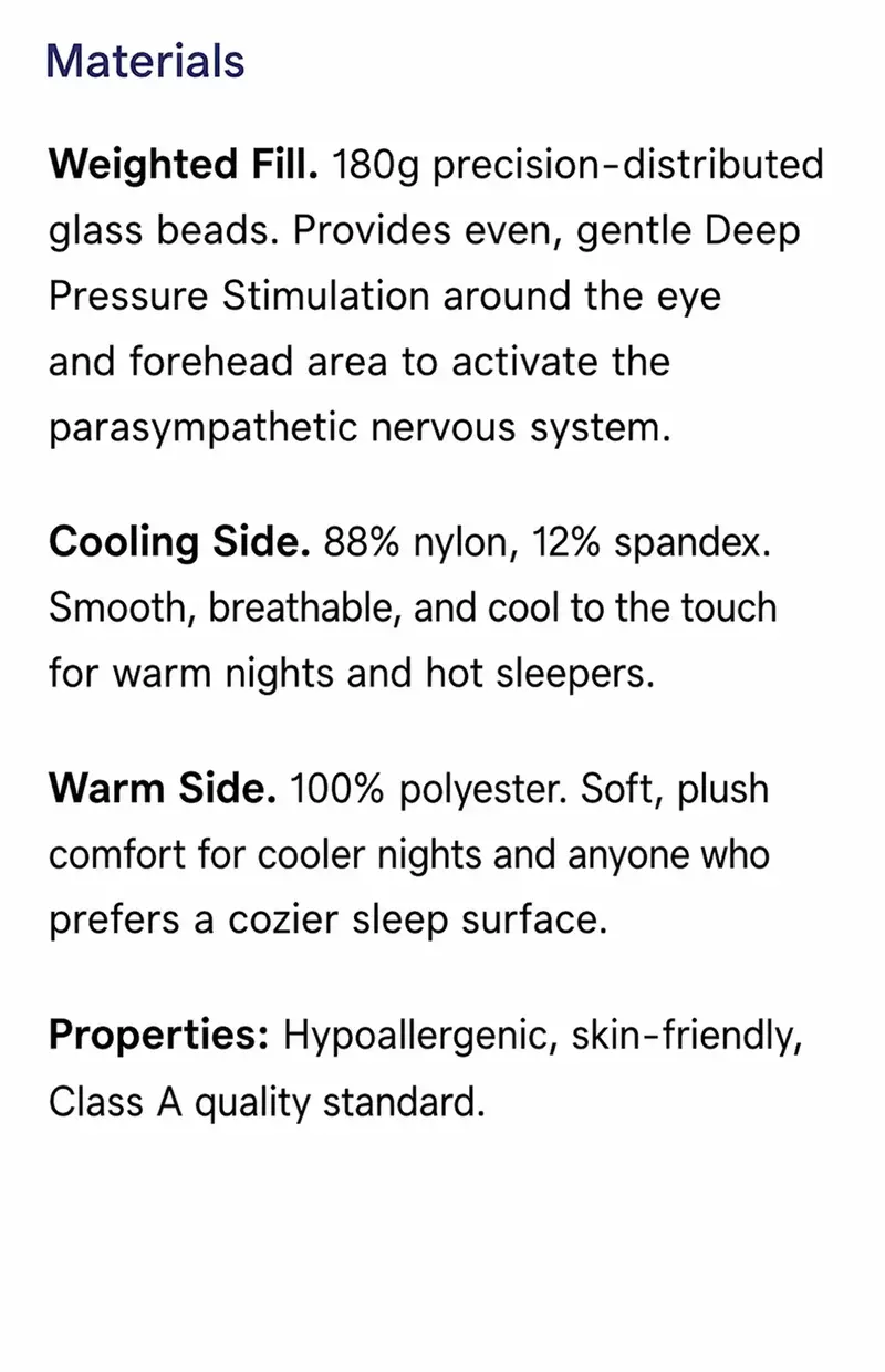 Mellow Sleep | Lights Out Weighted Eye Mask – Strapless 360° Wraparound Sleep Mask, Deep Pressure Relaxation Eye Mask for Better Sleep, Soft Comfortable Light Blocking Eye Mask for Travel, Naps & Stress Relief
