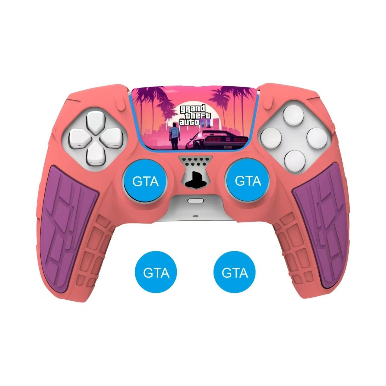 Ps5 Game Controller Silicone Protective Case Ps5 Pro Patterned Silicone Handle Cover Ps5 Gaming Accessories Shell Protection