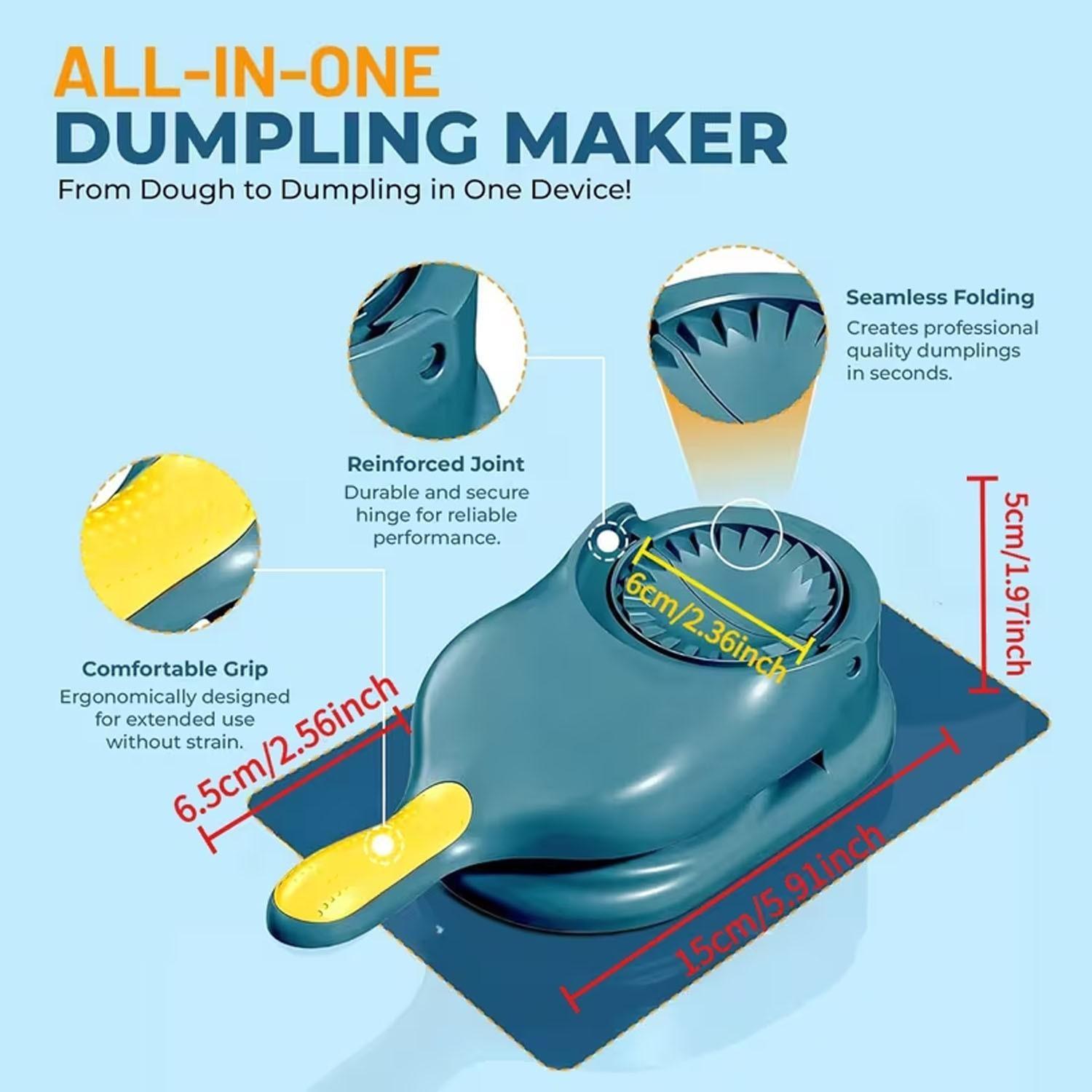 Two-In-One Fully Automatic Manual Dumpling Wrapper Machine, Home Use Dumpling Mold, Dual-Use Design, Easy and Fast Dough Wrapping, Dumpling Maker