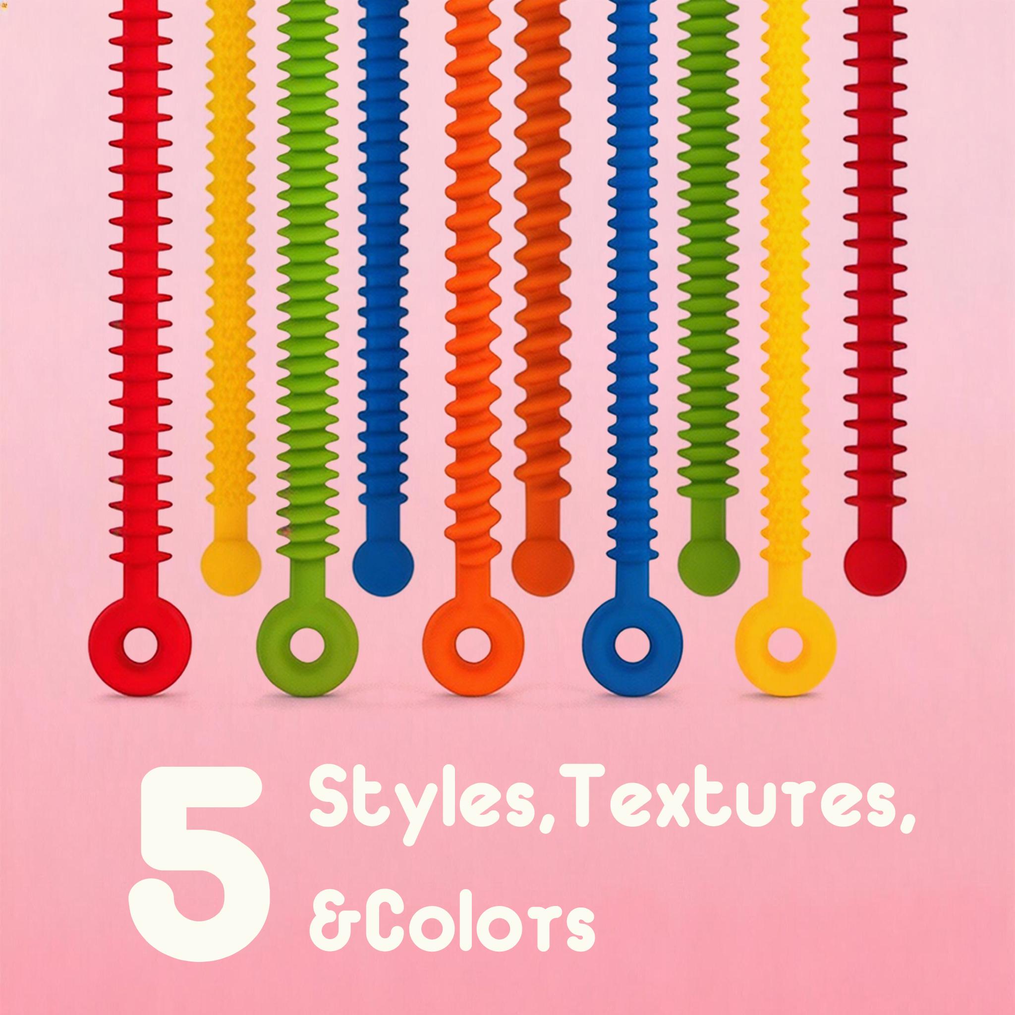 5/10/15pcs of Interesting Wristband Sensory Toys,Easter Basket Stuffers - Sensory Stretchy Strings - Stimulating Fidget Toys for Toddlers - Easter Gifts for Kids - Non-Mouthable 3+ - Super Sensory