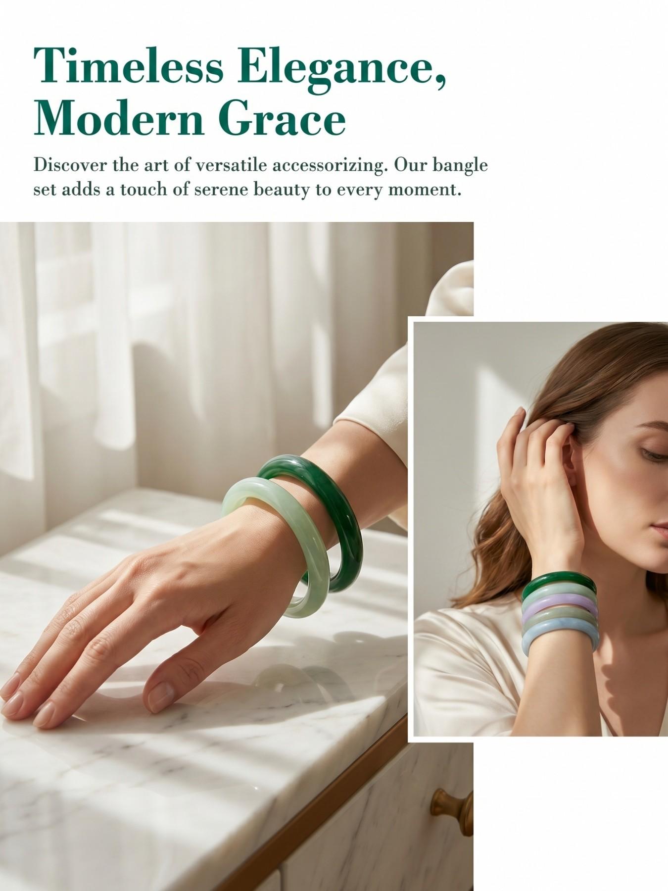 2026 Elegant Oriental Style Jade Bracelet with Gift Box, Perfect Gift Choice, Traditional Chinese Jewelry, High-Quality Craftsmanship
