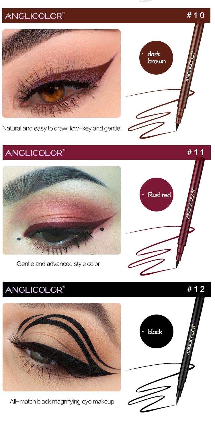 12 color set liquid eyeliner quick-drying waterproof long-lasting sweat-proof liquid eyeliner anti-smudge eyeliner set