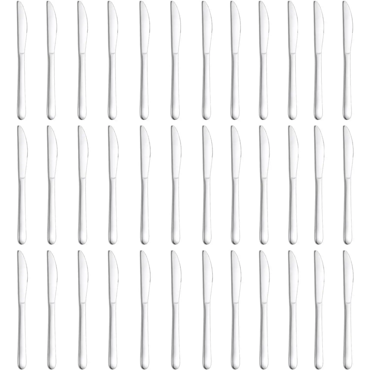 36 Pcs Stainless Steel Dinner Knives - 9.1 Inch Premium Table Cutlery, Durable Butter Knives, Mirror Polished Silverware Flatware for Home Kitchen Restaurant Use, Dishwasher Safe