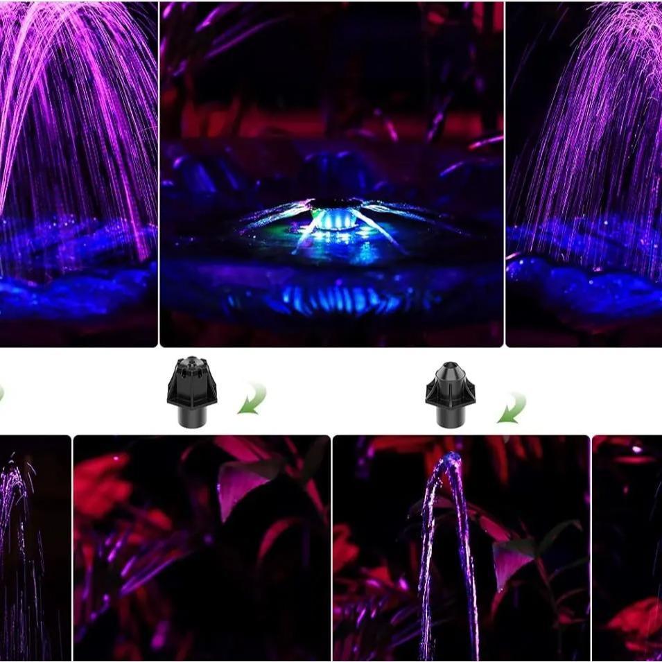 Solar Fountain, Solar Powered Bird Bath Fountain Pump, 1.5W Solar Panel Kit Water Pump, Outdoor Watering Submersible Pump for Pond, Pool, Garden, Fish Tank