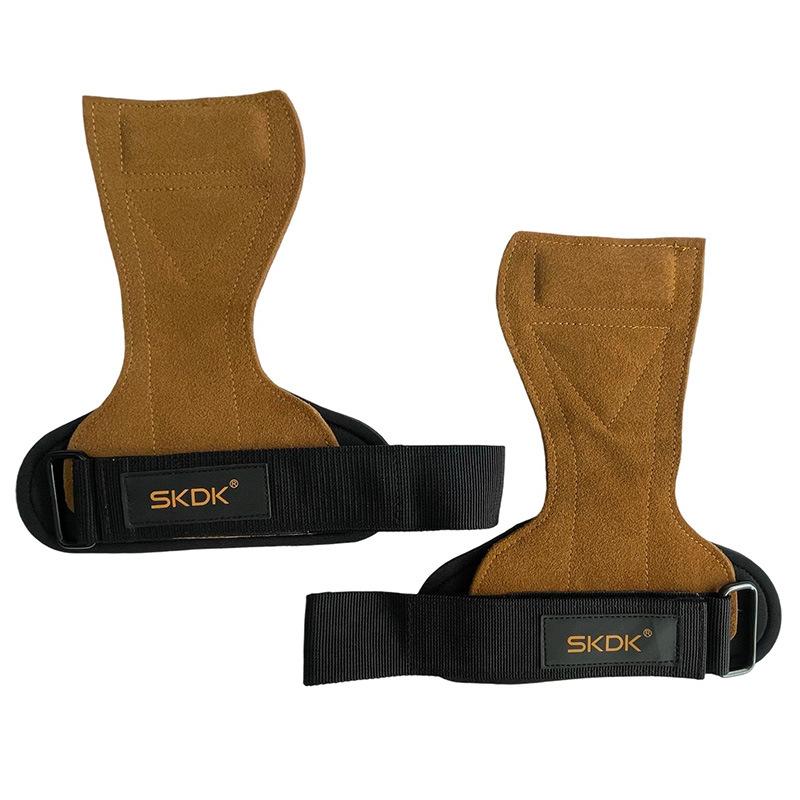 Cowhide power belt deadlift pull-up palm guard fitness horizontal bar anti-skid equipment sports wrist guard men