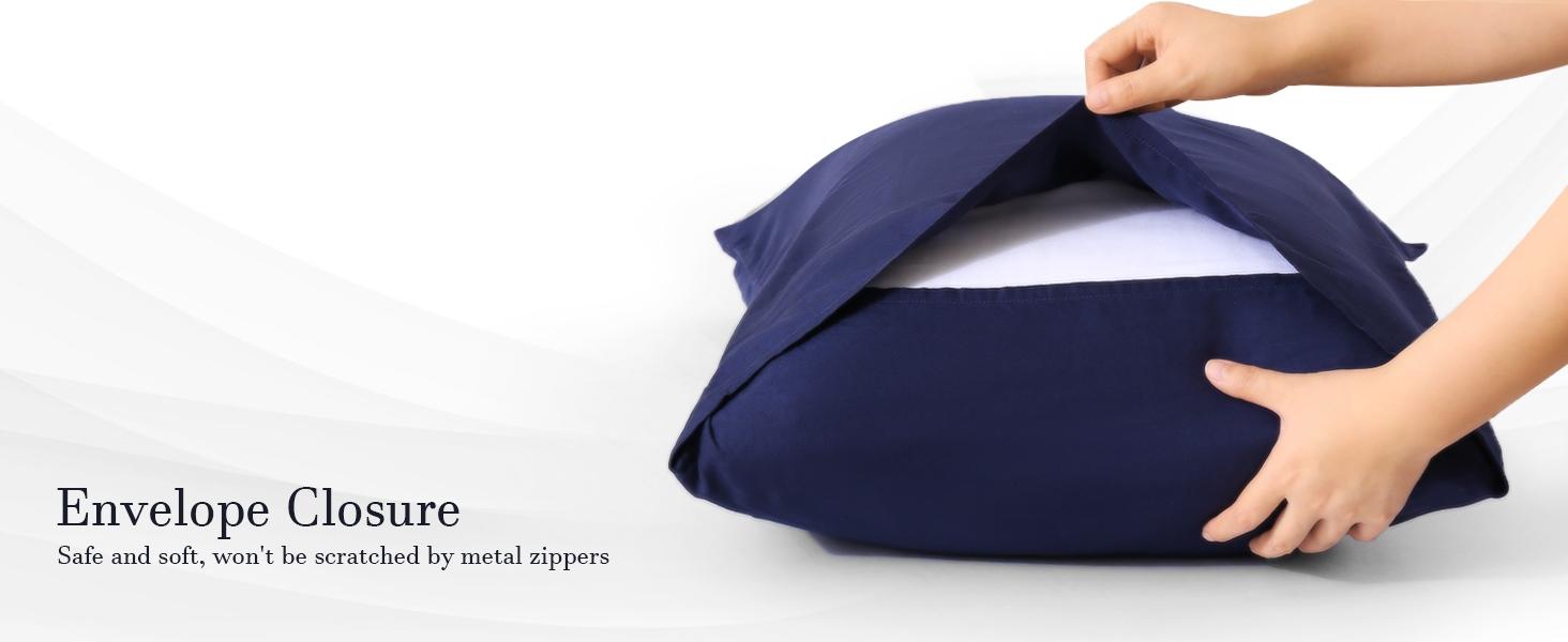 100% Natural Bamboo Linen Pillowcases 2Pcs, Breathable Pillow Covers with Envelope Closure,temperature regulating, Skin-friendly, Christmas gift idea