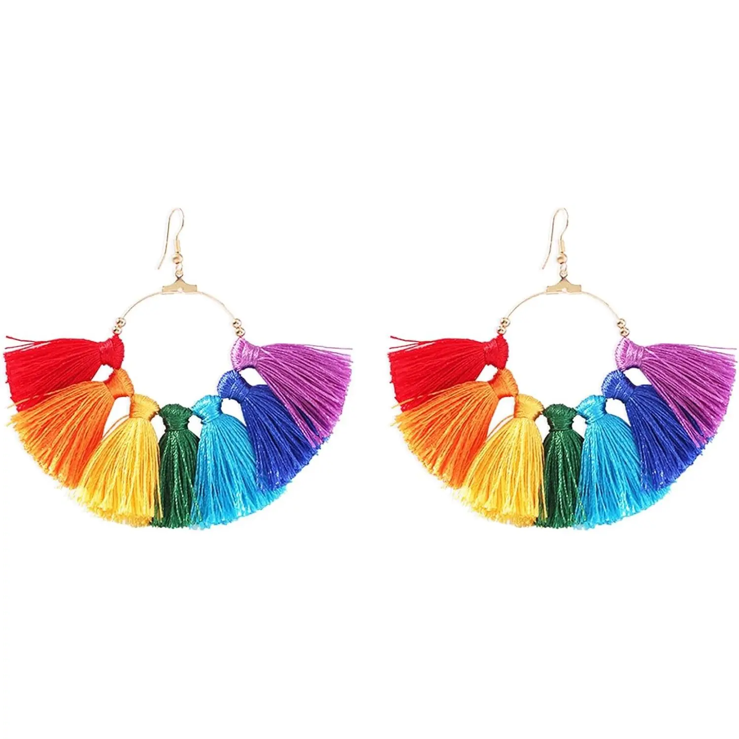 Pride Earrings for Women Men Rainbow Lesbian Earrings Long Rainbow Tassels Gay Earrings Pride Earrings Jewelry Gift