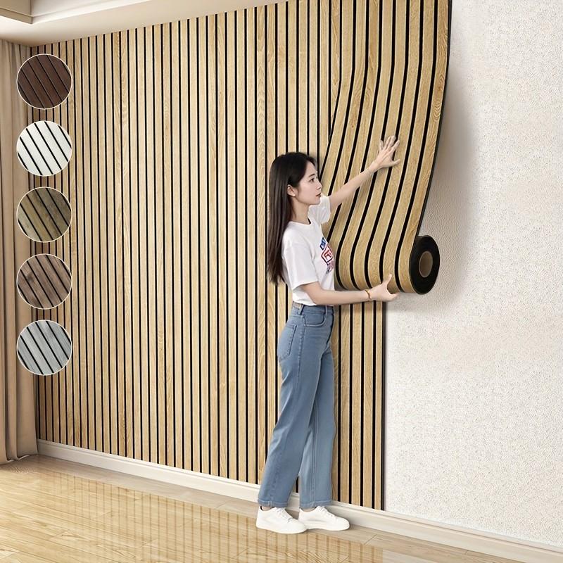 3D Wood Grain Wall Panels, Self-Adhesive Foam Thickened Wallpaper, Waterproof And, Home Decoration Wall Stickers, Peel And Stick, Easy to Clean And Cut, Suitable for Renovation of Living Rooms, Bedrooms, Restaurants, And Ceilings