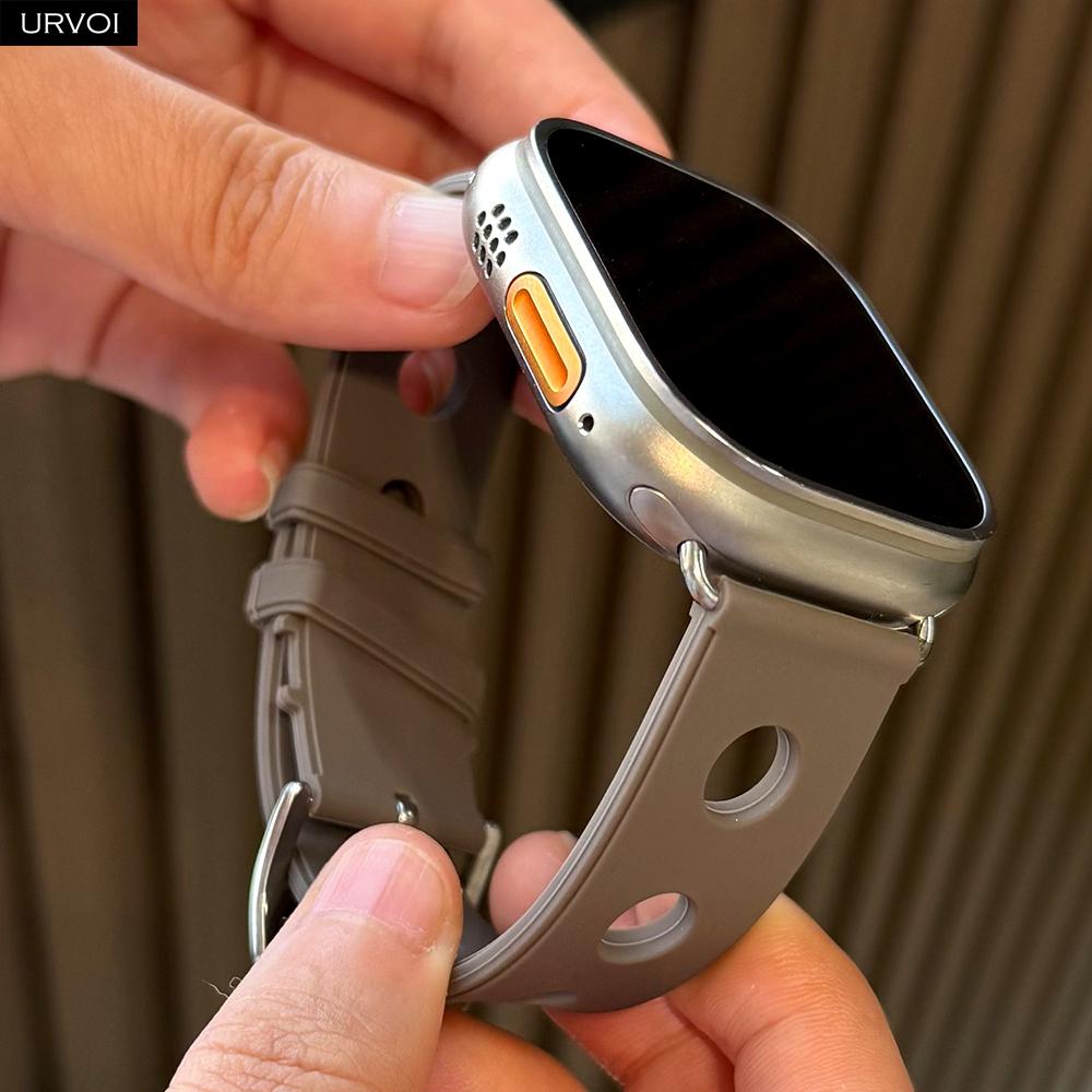 URVOI Scub’H Diving Band for Apple Watch Ultra 3 2 1 Series 11 10 9 8 SE 3 Seamless adapters with high-performance Silicone rubber strap