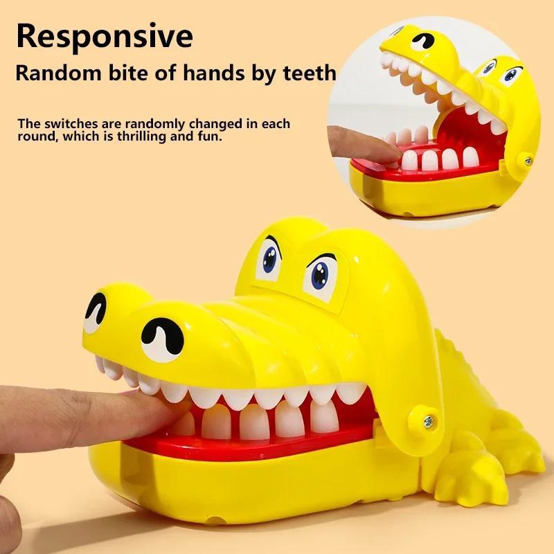Crocodile Dentist Animal Board Game - Durable Spring-Action Structure, Unisex Compact Screen Time Alternative, Escape the Cute Fangs Party Table Game for Kids and Adults, Family Interactive Toy
