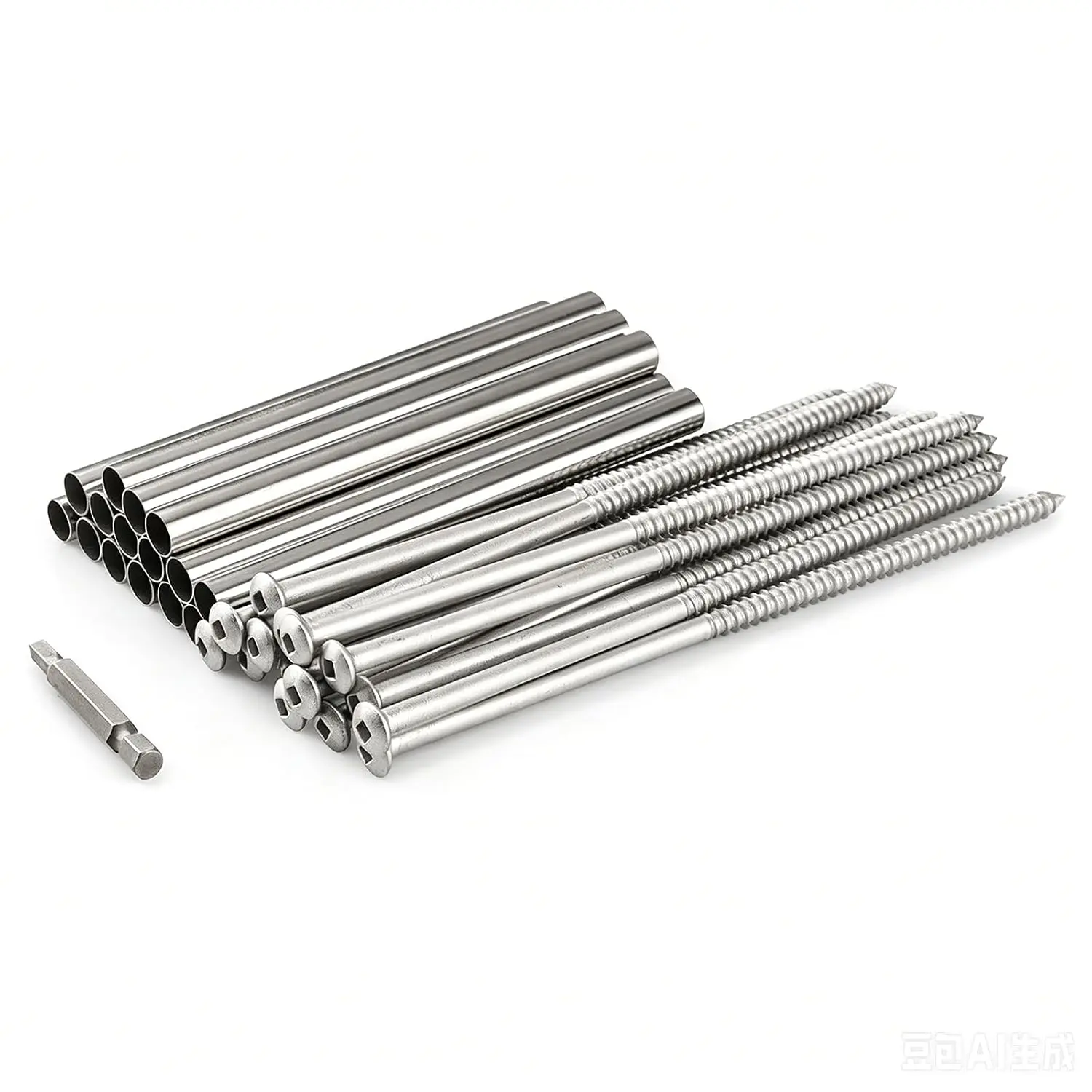 Gutter Screw 3304719PK 7-Inch Screw & Stainless Steel Ferrule & Driving Tool -15 Pack