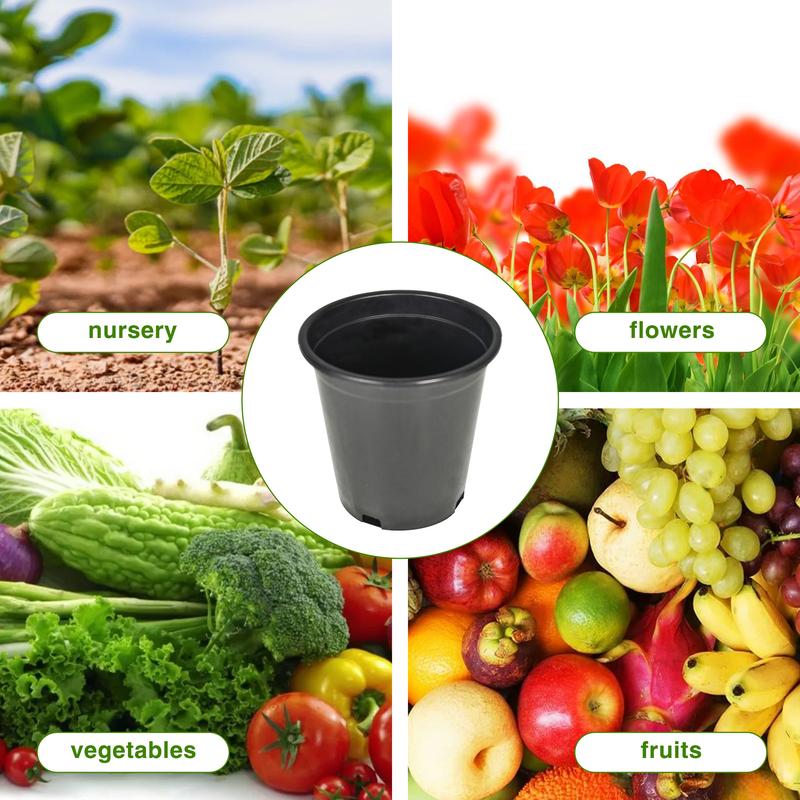 Findmall 10PC Black Trade Gallon Root Garden Container Premium Nursery Pots