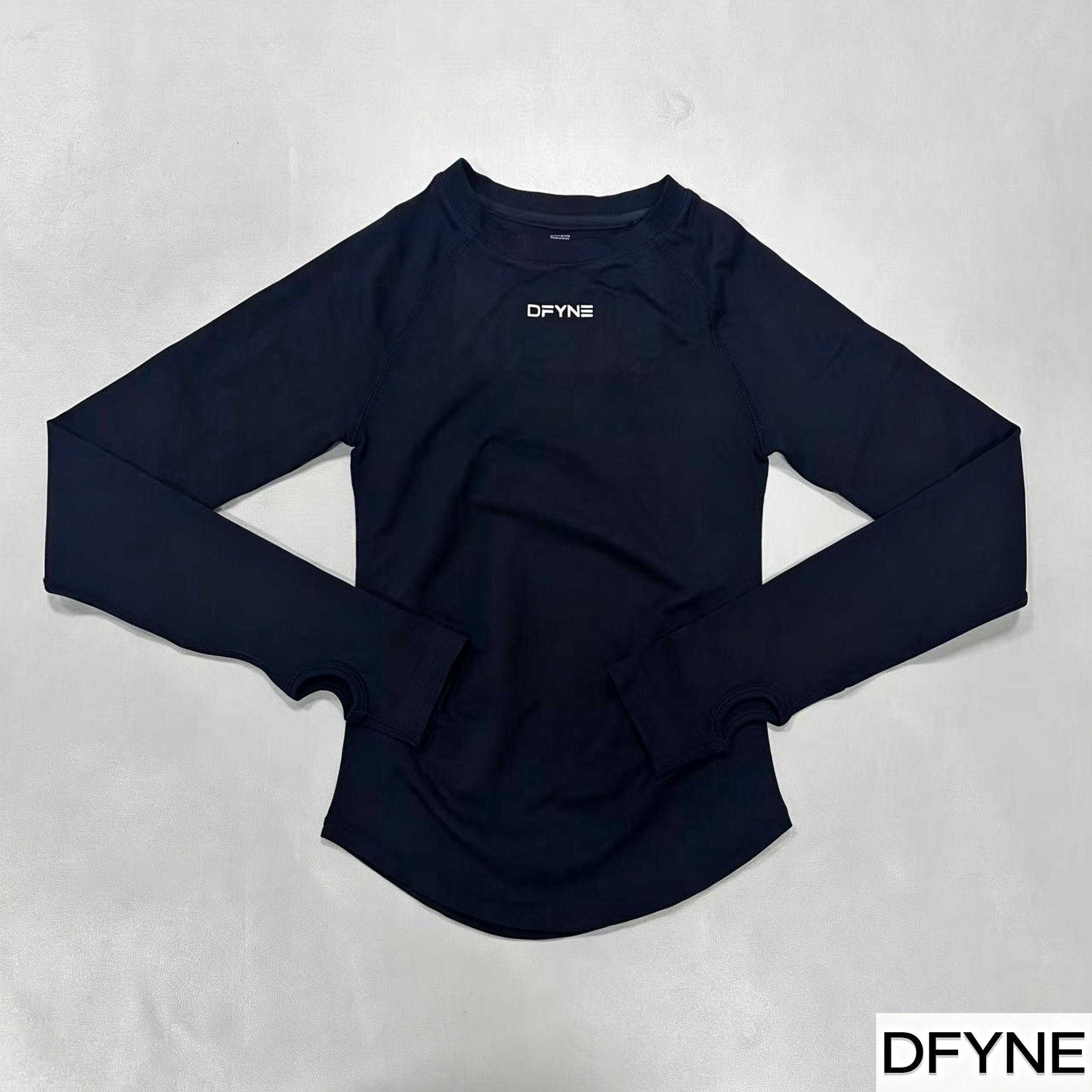 Dfyne Women's Seamless Long Sleeve High Performance Activewear Top - Lightweight, Breathable, 4-Way Stretch, Round Neck, Slim Fit, Multi-Size, Plus Size Gym Ootd Sporty Chic Tee for Yoga, Gym