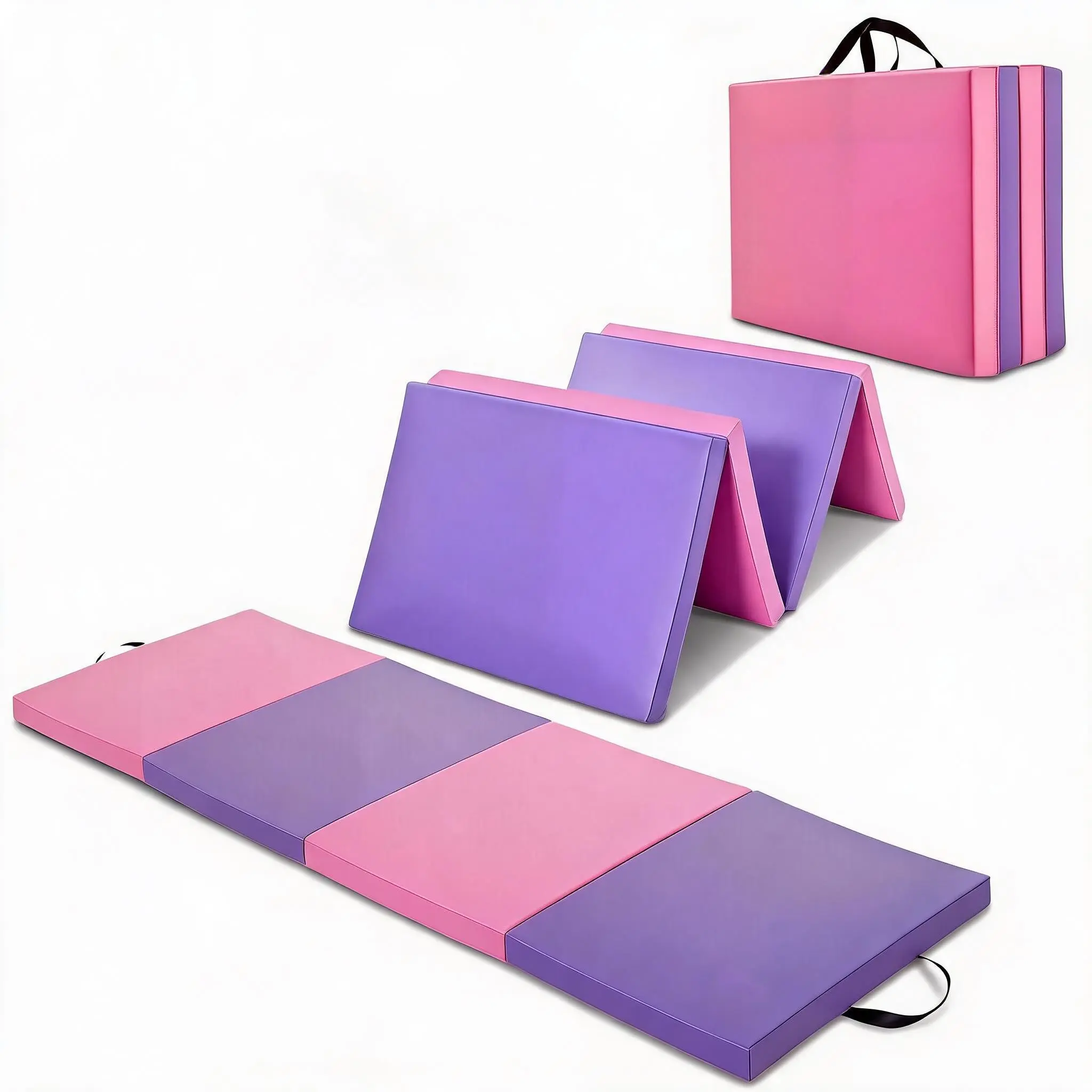 Gymnastics Mat, 6x2 Ft Exercise Mats, Gymnastics Tumbling Mats, Thick Portable Home Gym Floor Pad for Yoga, Pilates, Aerobics & Martial Arts Training Children Gifts