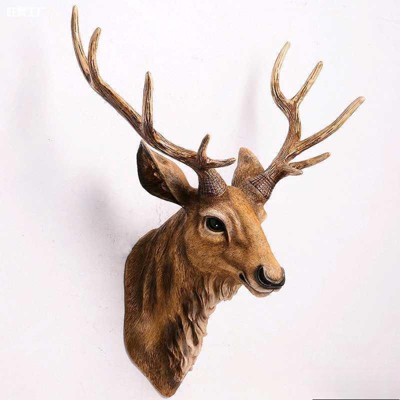 Deer Head Wall Hanging Decor, Luxurious Home Decoration for North Hall Space, Medium Size, Easy Installation, Fills Wall Gaps