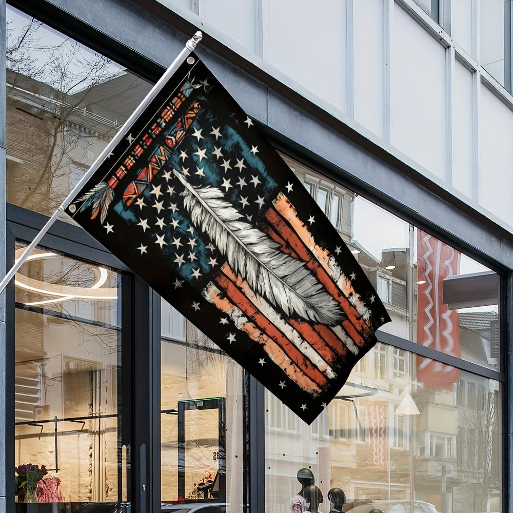 1pc, Modern Art Flag, Local American Tribal Pattern, 100% Polyester, Design for Outdoor Events, Parades, Competitions And Home Decor