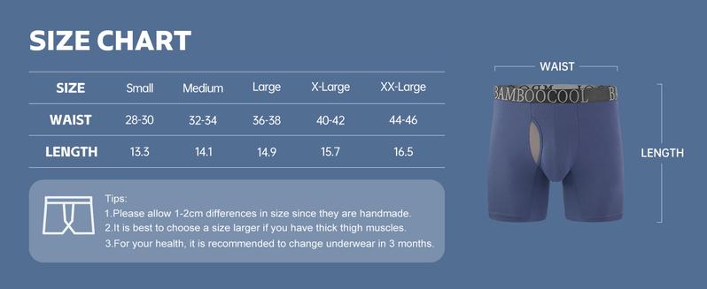 BAMBOO COOL Men's Breathable Underwear Moisture-Wicking Mesh Boxer Briefs Performance christmas gifts for men 4 &7 Pack Smooth Stretch