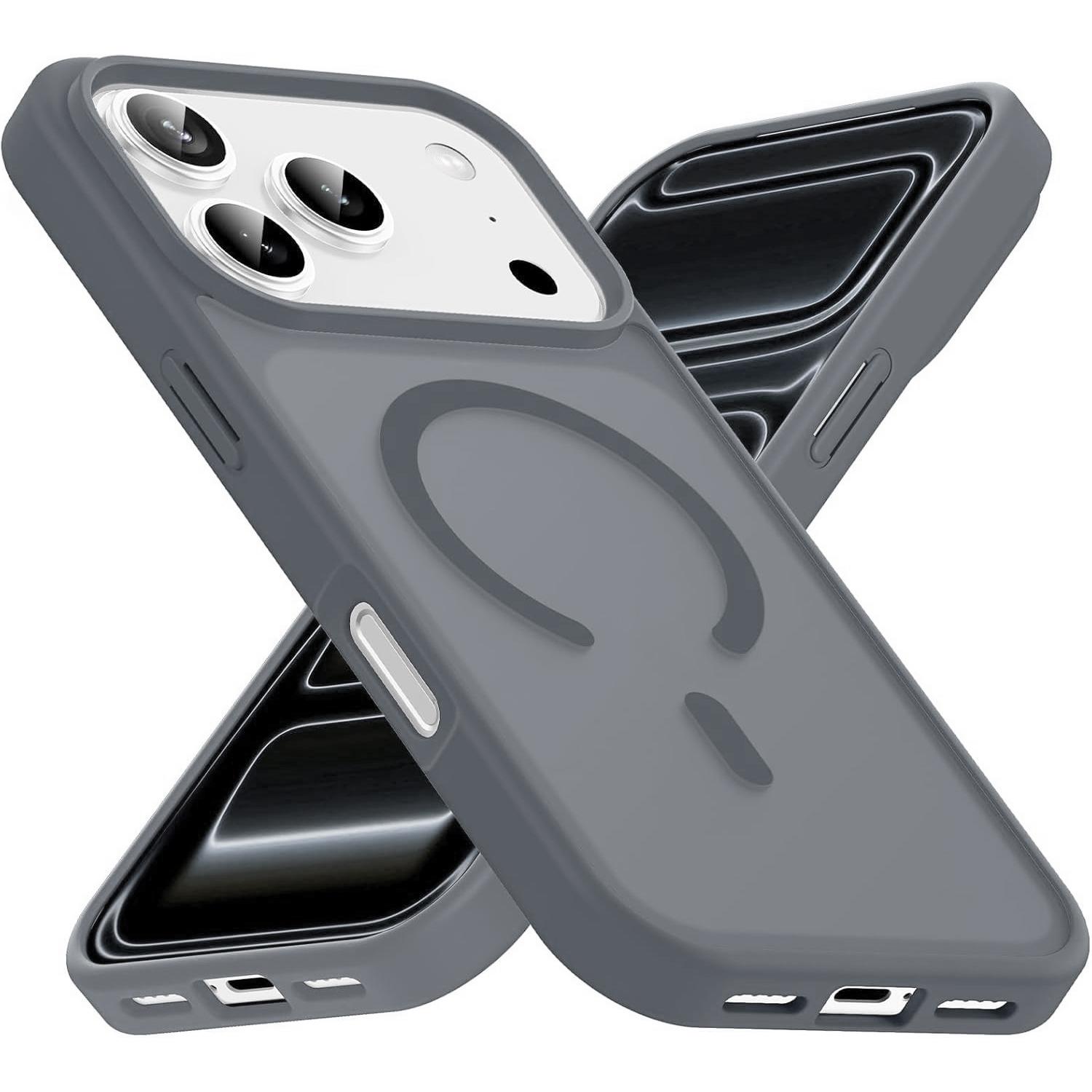 Frosted Translucent Design Compatible with Magsafe, Matte for Iphone 17 Pro Max, 17 Pro, Air, And Models 16, 15, 14, 13, 12, 11 Pro Max. Simple Solid Color, Wireless Charging Compatible PC Cover