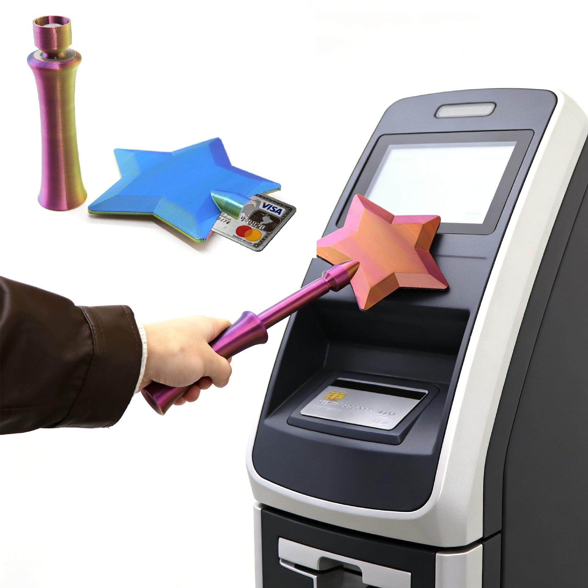 3D Printed Wand Tap to Pay, Non-Contact Payment Card Holder, Starlight Magic Wand, Convenient and Stylish Payment Solution
