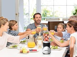 Ganiza Smoothie Blender, Blender for Shakes and Smoothies, 15-Piece Personal Blender and Grinder Combo for Kitchen, Smoothies Maker with 4 BPA-Free Portable Blender Cup, Nutritious Recipe, MAX 900W
