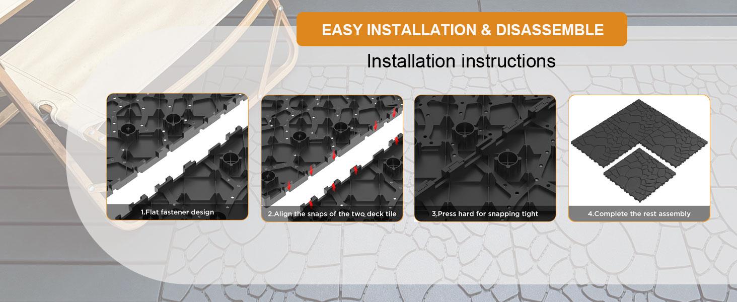 Interlocking Deck Tiles, 22 Pack Stone Style Outdoor Patio Flooring, 12"x12" Interlocking Decking Tile Outdoor All Weather Use, Waterproof Patio Pavers for Pool Balcony Backyard Porch Interlocking Deck Tiles, 22 Pack Stone Style Outdoor Patio Flooring, 12"x12" Interlocking Decking Tile Outdoor All Weather Use, Waterproof Patio Pavers for Pool Balcony Backyard Porch