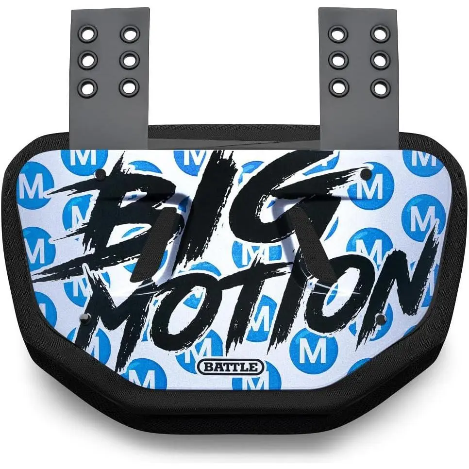 Unisex American Football Novelty Back Plate - Hard Shell Lower Back Protector with Contoured Foam for High-Impact Protection, Graffiti 23 Slime Design, I'm Him Red Color, Youth/Adult Sizes