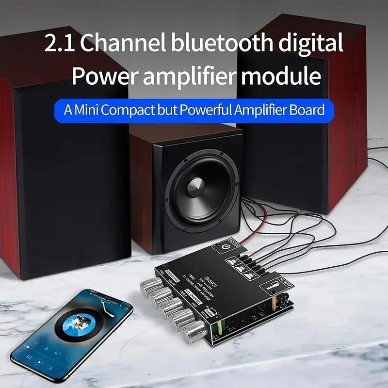 2.1 Channel Audio Receiver Power Amplifier Module, 50w X 2 + 100w BT Amplifier Board, Portable HiFi Speaker System